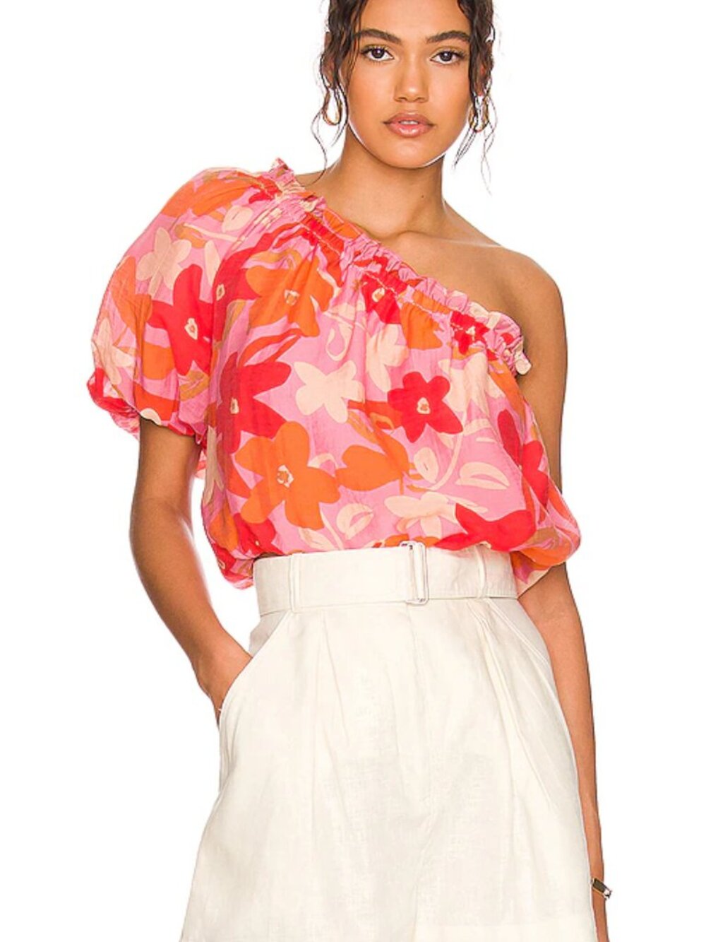 ASTR The Label|Revolve Atlanta Top In Pink Red Multi Floral Size L
